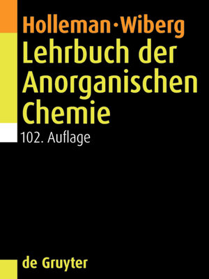 cover image of Lehrbuch der Anorganischen Chemie